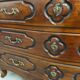 Curved Lyonnaise commode from the Louis XV period in solid walnut, late 1750s.