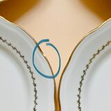 Lot 6 plates - white/golden porcelain