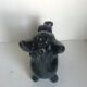 Pitcher forms Taurus terracotta glazed black vintage 60s black decoration