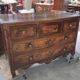 Curved commode from the Louis XV period in walnut and elm burl.
