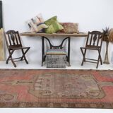 5x11 Rug For Living Room Red Brown Turkish Vintage Rug 150x338Cm