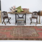 5x11 Rug For Living Room Red Brown Turkish Vintage Rug 150x338Cm
