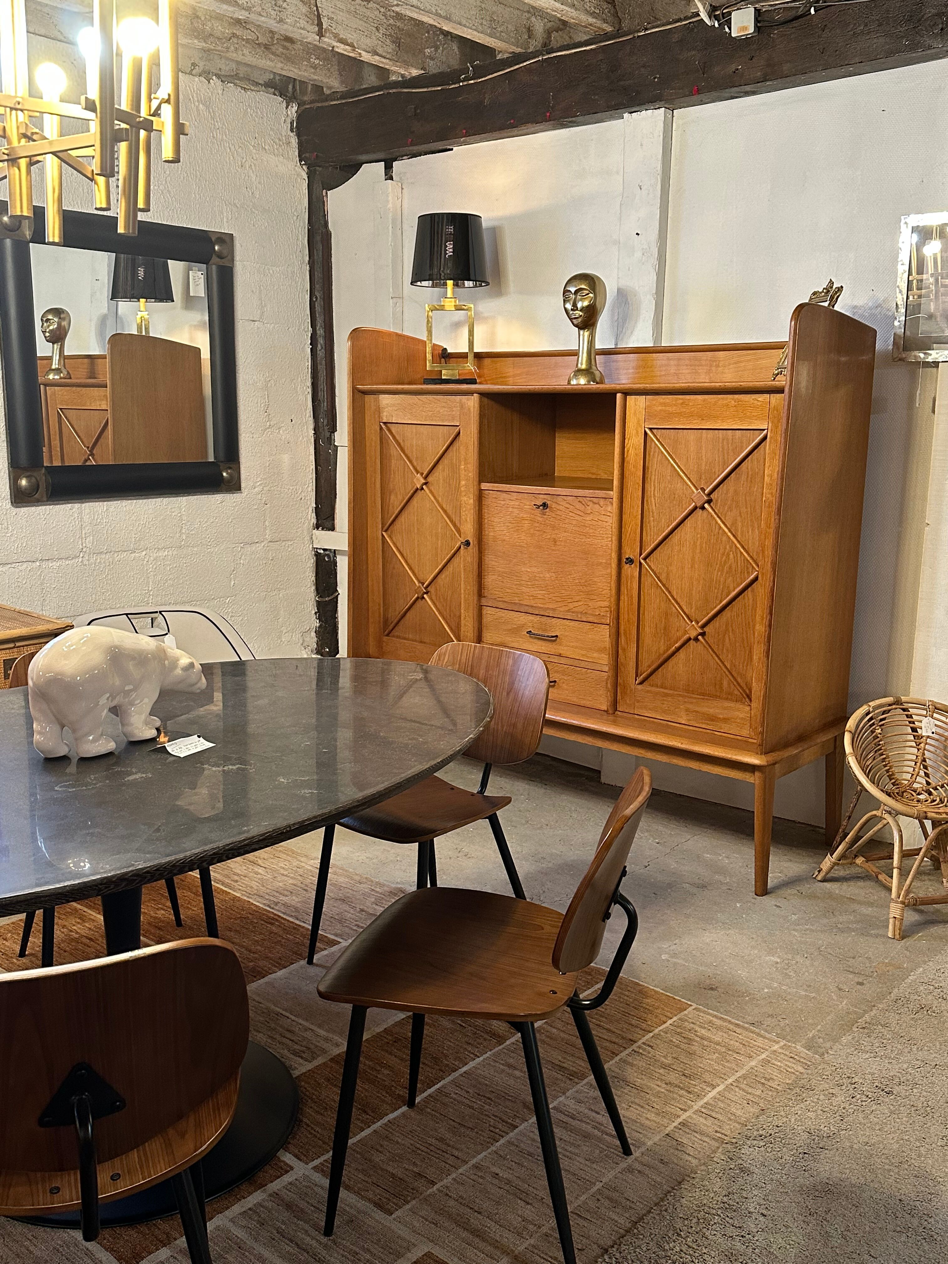 Vintage 1950 oak storage unit / secretary