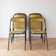 Set of 6 vintage Souvignet folding chairs from the 1960s.