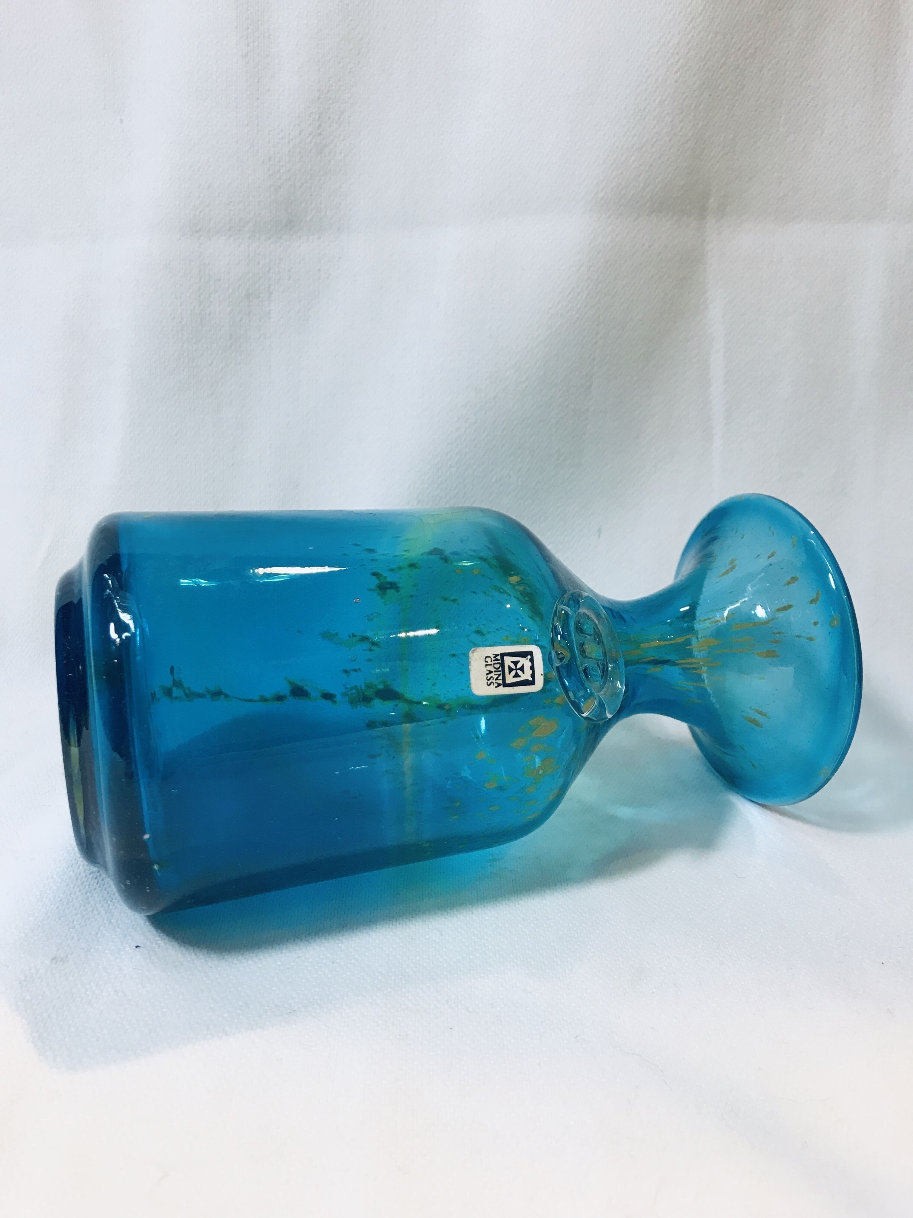 Medina Glass Vase, Art Glass, Malta, Hand Made