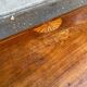 19th century English mahogany half-moon console desk