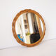 Vintage rattan sun mirror