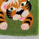 Scandinavian tiger Rya rug, wool, 1970s.