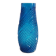 Vase verre bleu