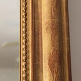 Gilded Louis Philippe mirror old with gold leaf, 126x90 cm