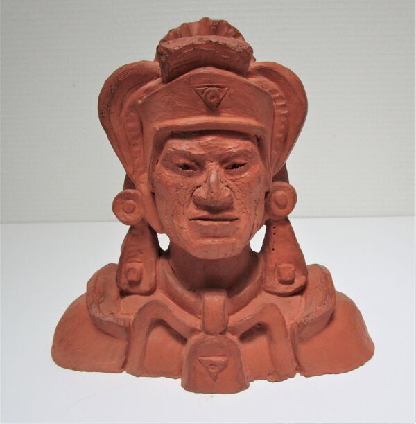 Bougeoir sculptural visage Amérindien signé Mario Frascaroli