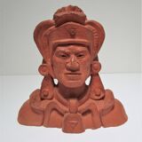 Sculptural Native American face candle holder signed Mario Frascaroli