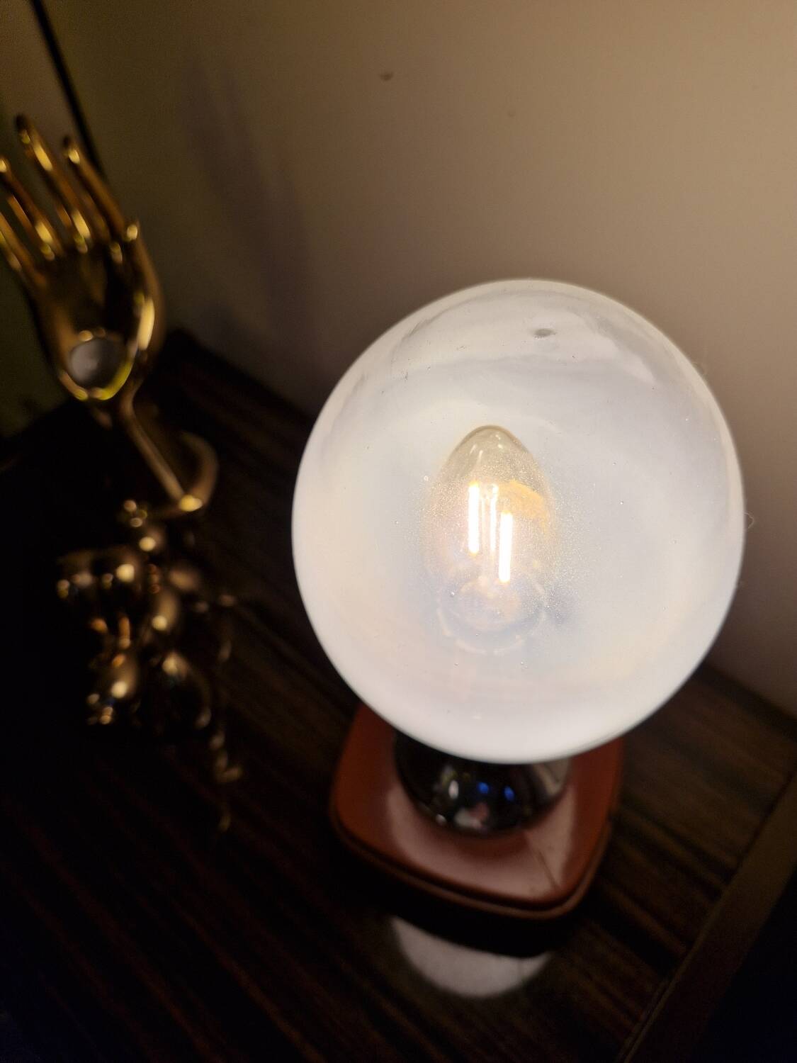 Murano glass, vintage 70s table lamp