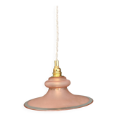 Suspension vintage lampshade in frosted pink glass