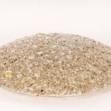 Round bubble ceiling light Murano amber by Hillebrand, Germany, 1970s