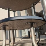Bauhaus round table with double gray tops