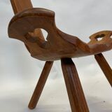 Chaise espagnole vintage brutalist design minimaliste