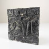 Plaque murale en relief brutaliste en fibre de verre, années 1960