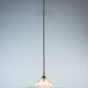Murano Style White Ruffled Italian Hanging Glass Lamp From The 1970s