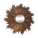 Golden wooden witch eye sun mirror, 60s