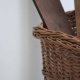 Wicker wastebasket