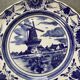 Trio of blue decorative plates