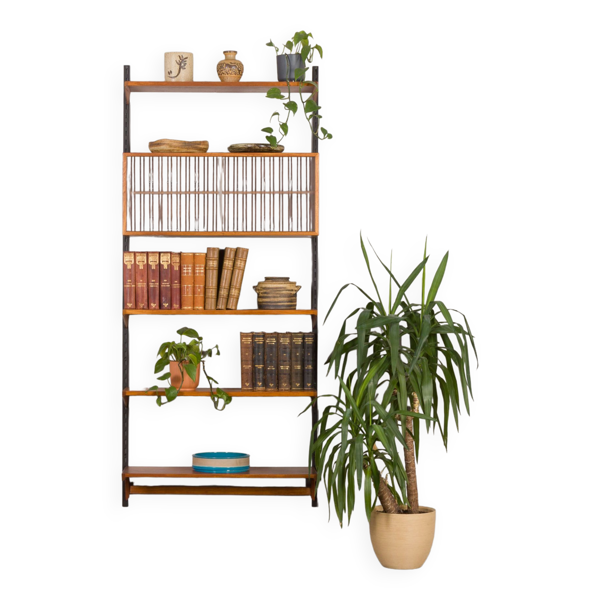 Scandinavian bookcase in teak by Kai Kristiansen for FM Mobler Denmark 1960s