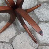 Glass and wood coffee table, 1960