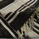5x9 Cream & Brown Striped Handmade Vintage Kilim Rug, 147x264Cm