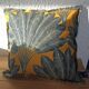 Fabric cushion "leaf of the traveler's tree" 40x40