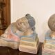 Old Pair of Asian Bookends Exotic Wood Asia Buddha