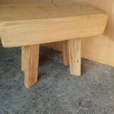 small bench or large solid wood stool