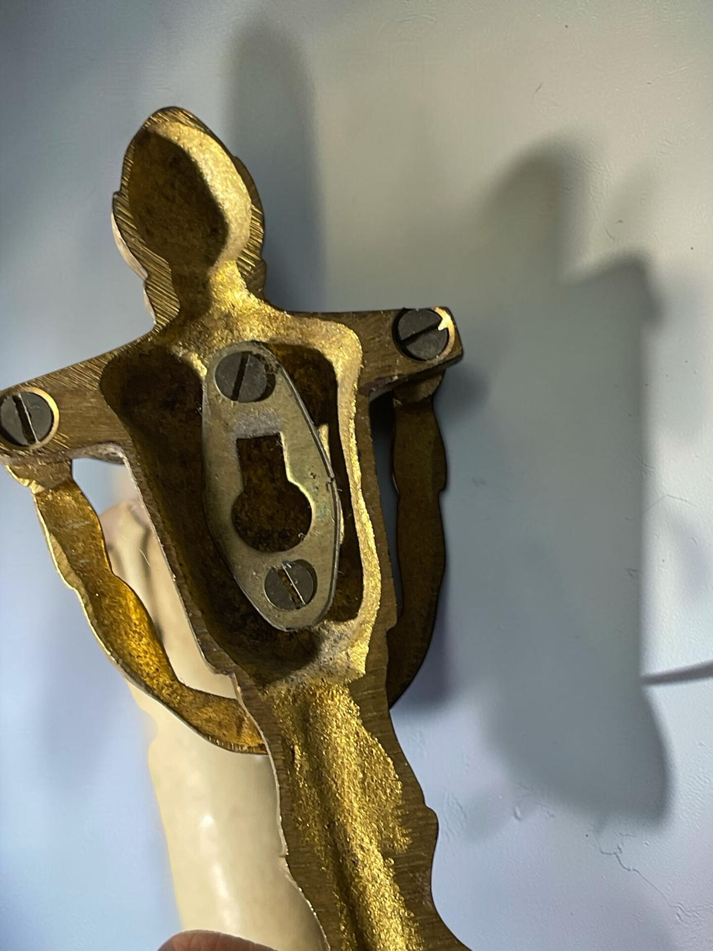 Pair of vintage gold wall sconces – Louis XVI style – Lighting fixture