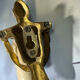 Pair of vintage gold wall sconces – Louis XVI style – Lighting fixture