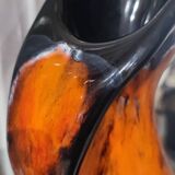 Flamed ceramic pitcher vase 1960