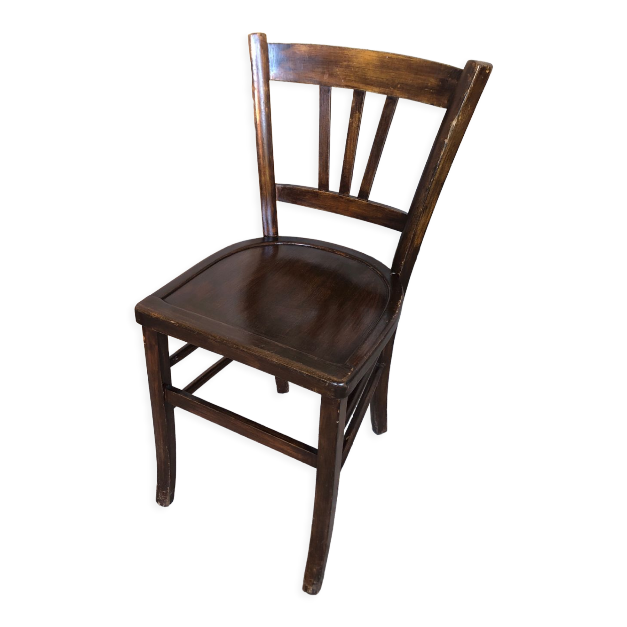 Chair bistrot style Luterma dark wood 70s vintage