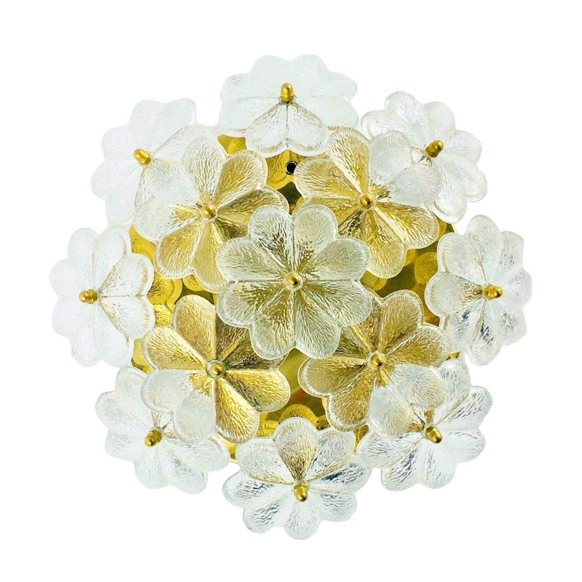 Mid-Century Murano Glass Ceiling Light by E. Palme for Palwa, 1960s