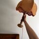 Pair of vintage wooden foot lamps