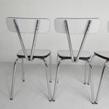Set of 4 Formica dining chairs, 1960s