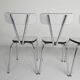 Ensemble de 4 chaises de salle à manger en Formica, années 1960