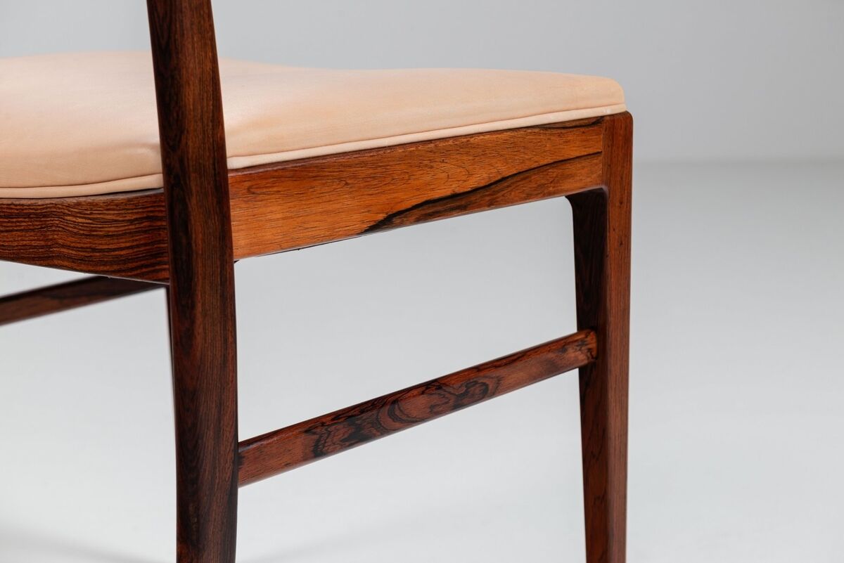 Arne Vodder model 430 dining chairs rosewood Sibast Mobler Denmark 1960