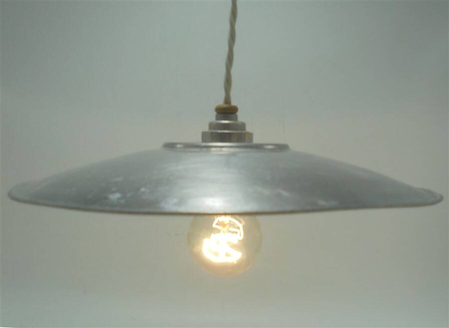 Vintage aluminum pendant lamp
