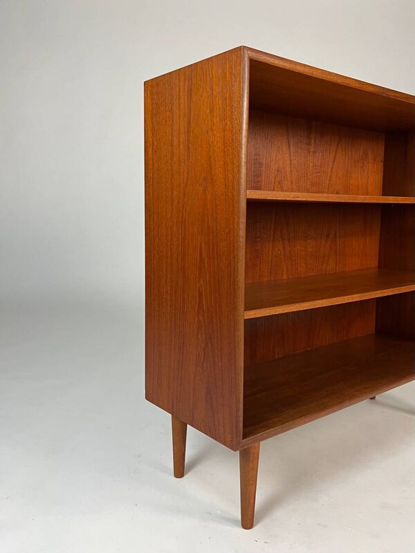 Étagère de bibliothèque en teck des années 60, vaisselier vintage.