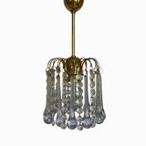 Murano glass and gold metal pendant light