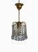 Murano glass and gold metal pendant light