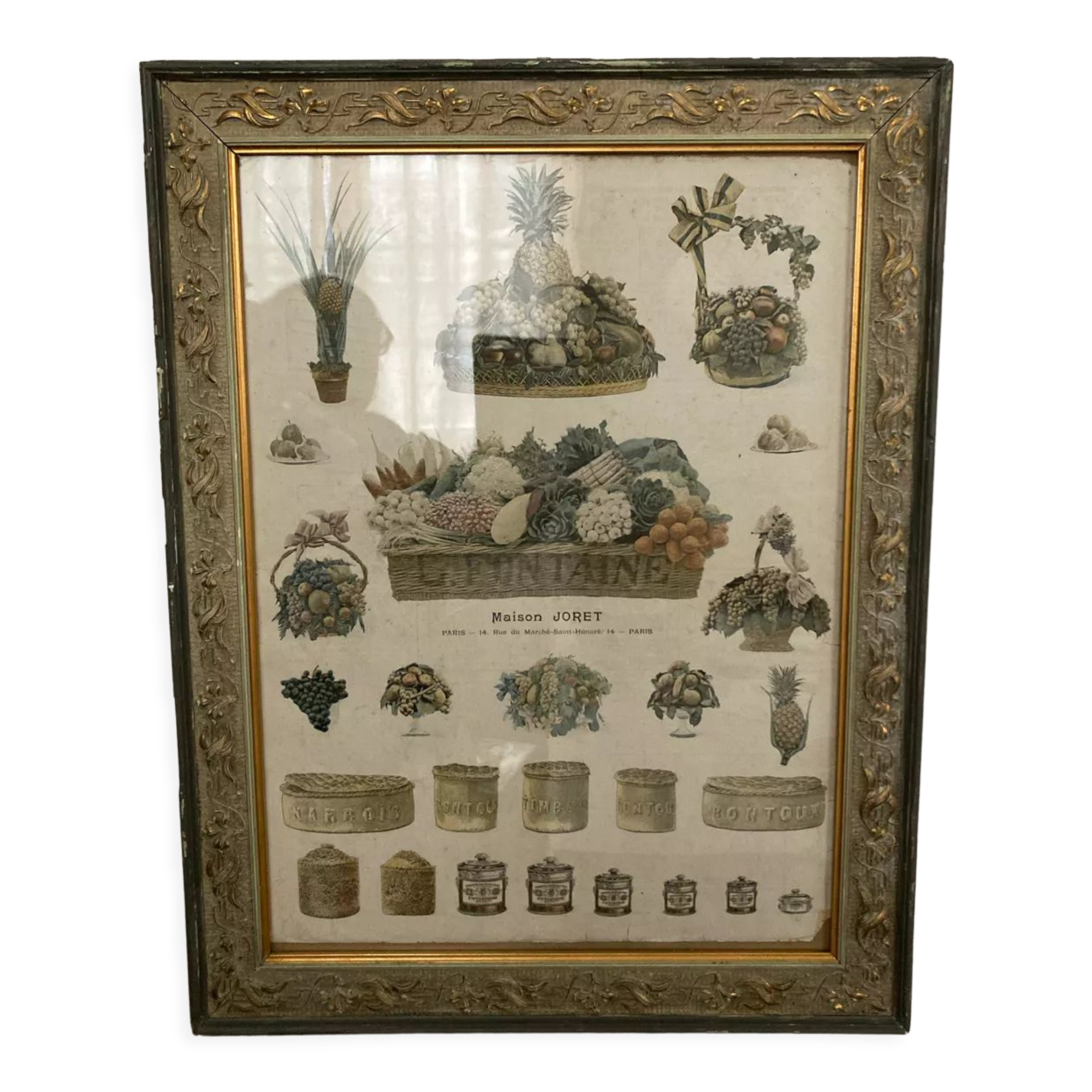 Cadre et affiche ancienne