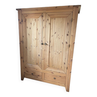 Wooden wardrobe and shelf