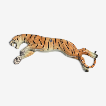 Wall-mounted ceramic tiger Made in Germany