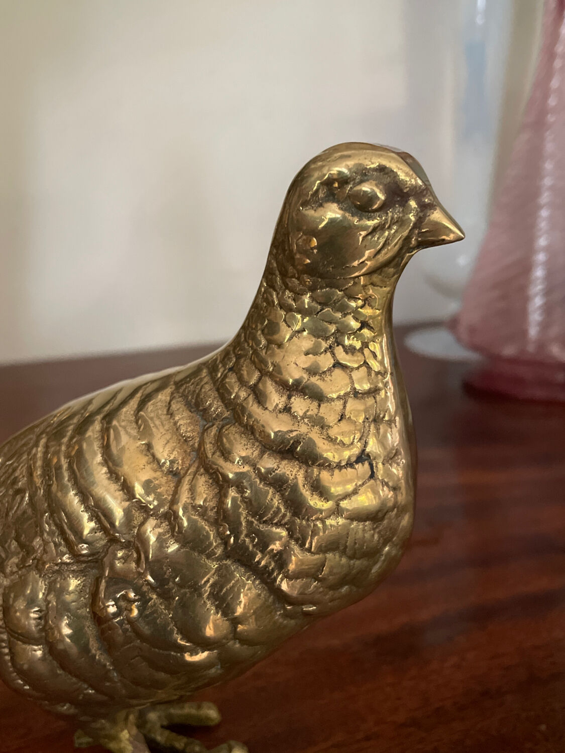 Vintage brass bird pair