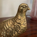 Vintage brass bird pair